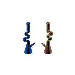 SENSE GLASS | Kong Bong Electroplated Zig Zag 17" Beaker